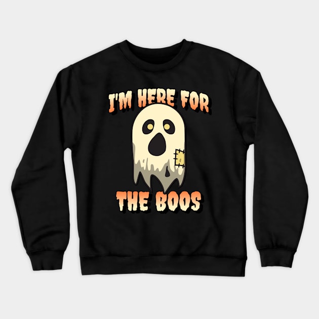 Ghost Happy Halloween Spooky Gift Crewneck Sweatshirt by Anassein.os